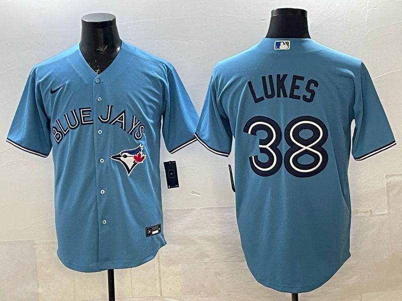 Men 2025 Nike Toronto Blue Jays #38 Lukes Light Blue Game MLB Jersey 01->toronto blue jays->MLB Jersey